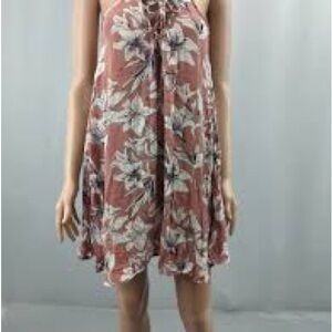 Roxy Terracotta and Cream Floral Dress